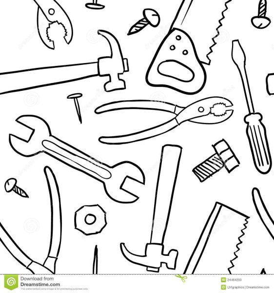 Раскраски инструменты строительные