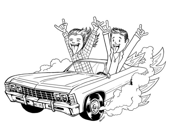 Chevrolet Impala 1967 сверхъестественное раскраска