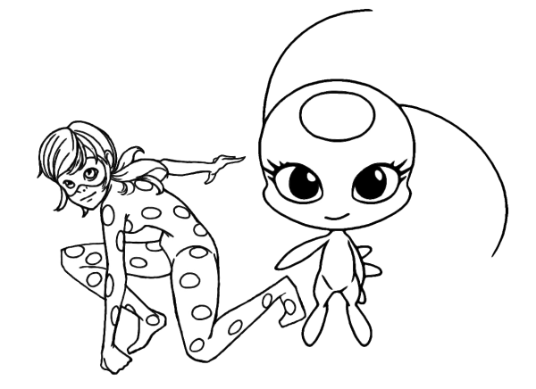 Тикки леди баг раскраска