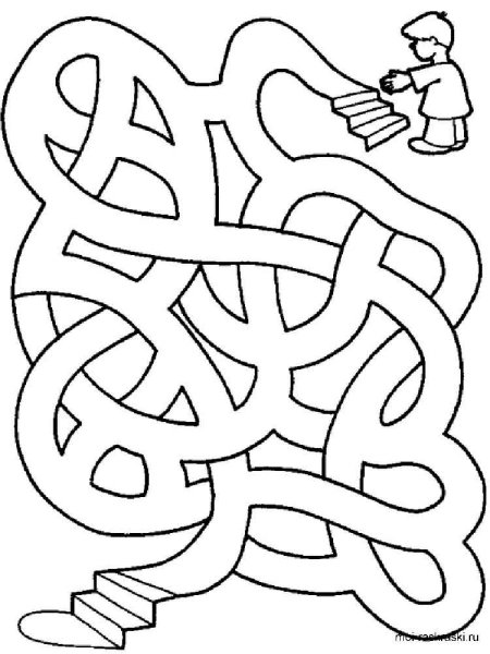 Лабиринты разукрашка Лабиринт