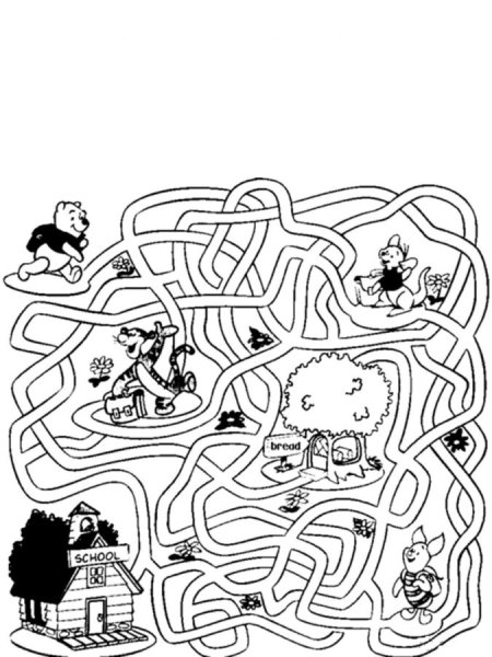 Лабиринт задание для детей 8 лет