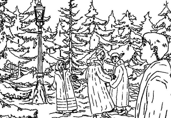 Раскраска Иван Сусанин в лесу