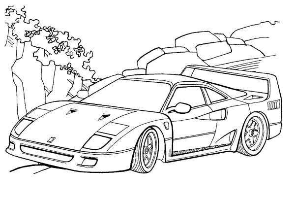 Ferrari f40 раскраска