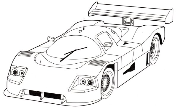 Раскраска Ferrari f50