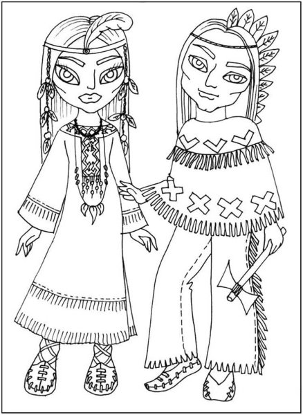 Раскраска народы мира