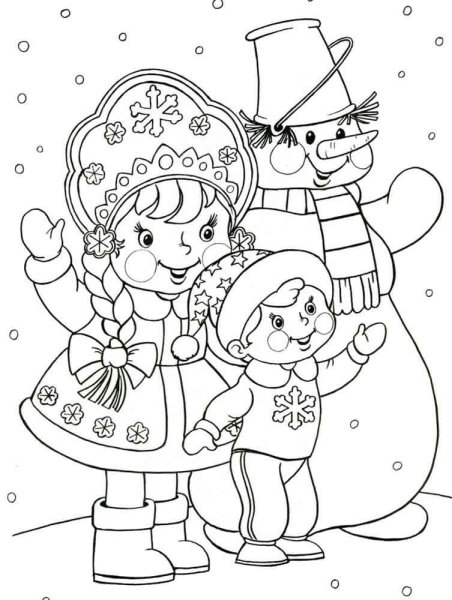 Новогодняя раскраска