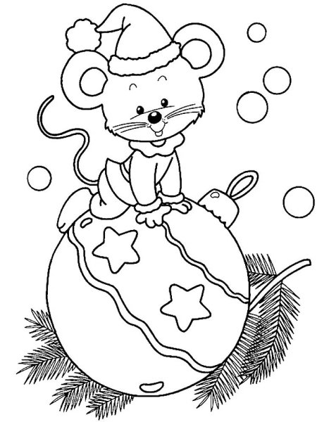 Новогодняя раскраска
