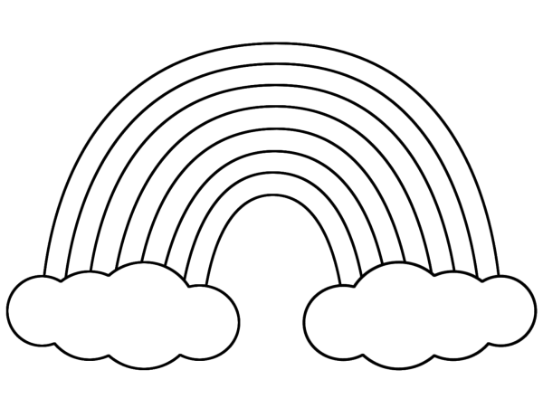 Радуга раскраска для детей