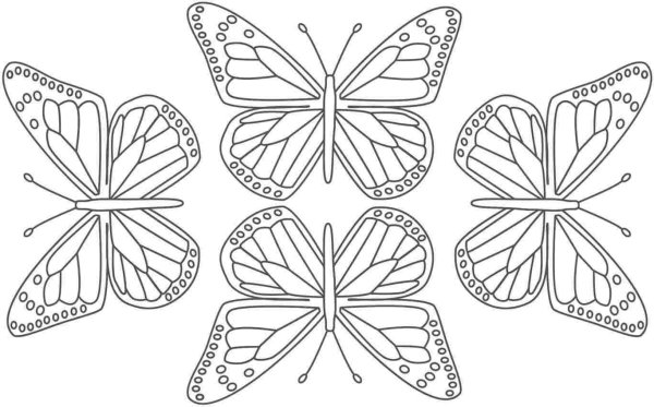 Бабочки для раскрашивания и вырезания
