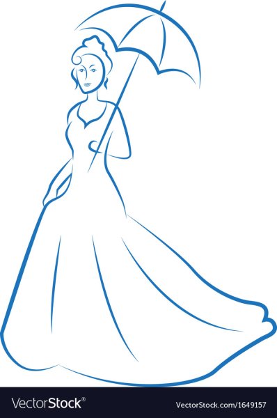 Эскиз женщины в платье