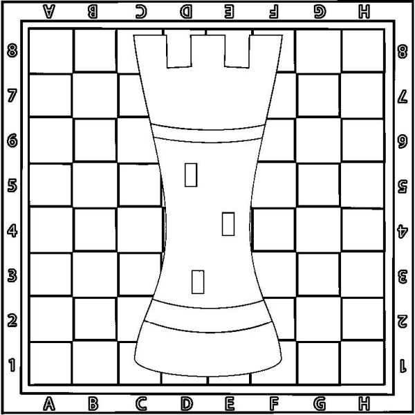 Шахматные раскраски для детей