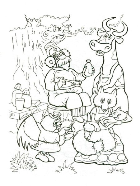 Путаница Чуковский раскраска