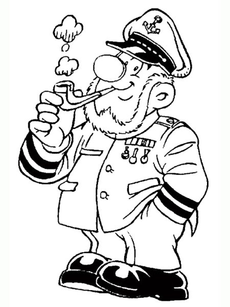 Капитан раскраска