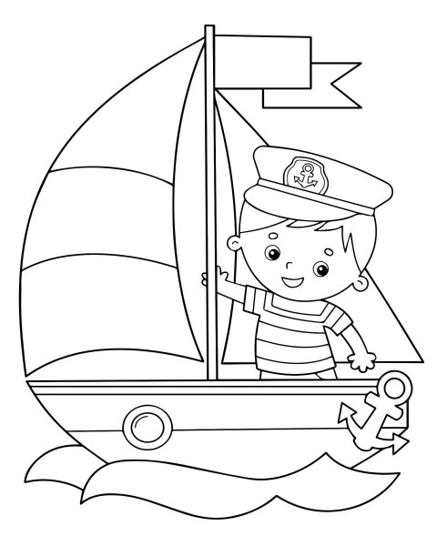 Раскраска моряк