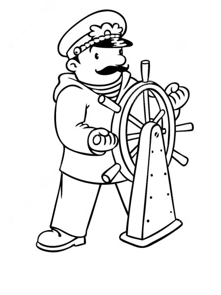 Раскраска Капитан корабля