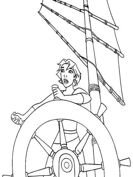 Приключения капитана Врунгеля раскраска