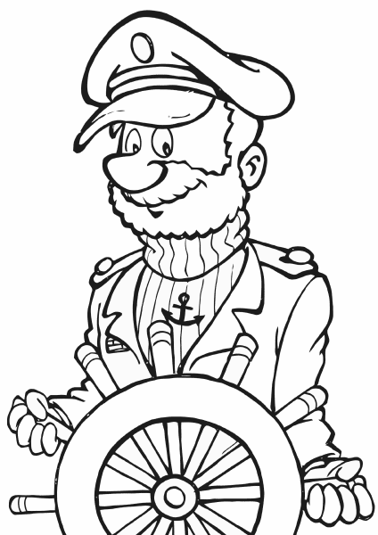 Капитан Врунгель раскраска