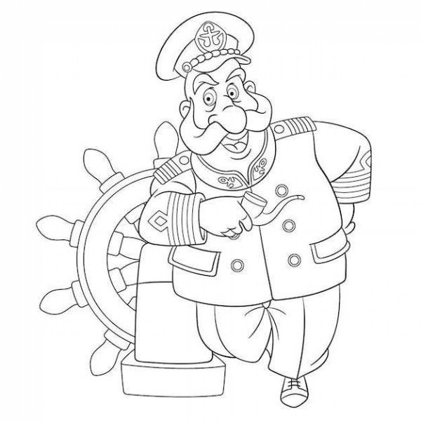 Приключения капитана Врунгеля раскраска
