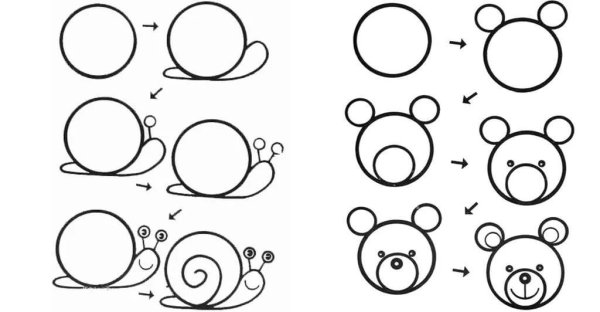Схемы рисования для малышей