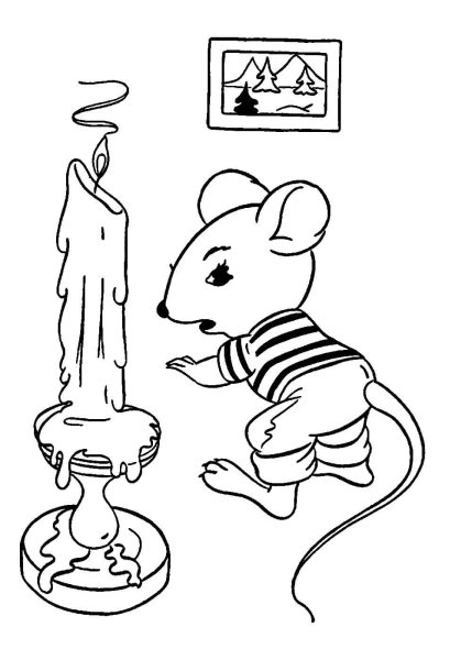 Раскраска по сказке глупый мышонок с.Маршак